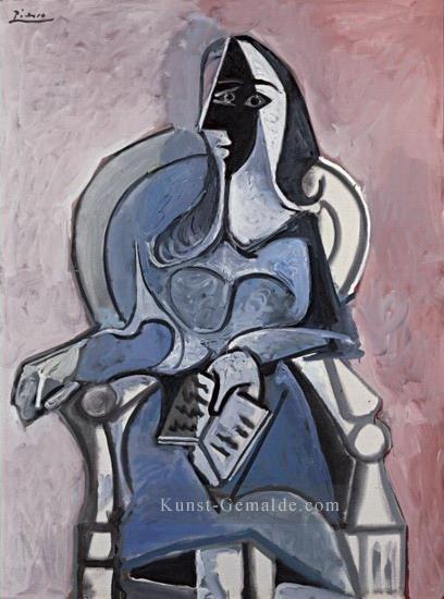 Frau sitzen dans un fauteuil II 1960 kubist Pablo Picasso Ölgemälde